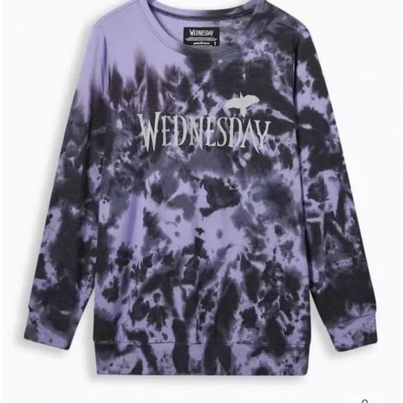 Torrid Tie Dye Wednesday Sweatshirt. Size 1 - Picture 6 of 8